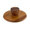 Kalmar Home Cake Stand - Black and Natural Acacia Base in Two Different sizes